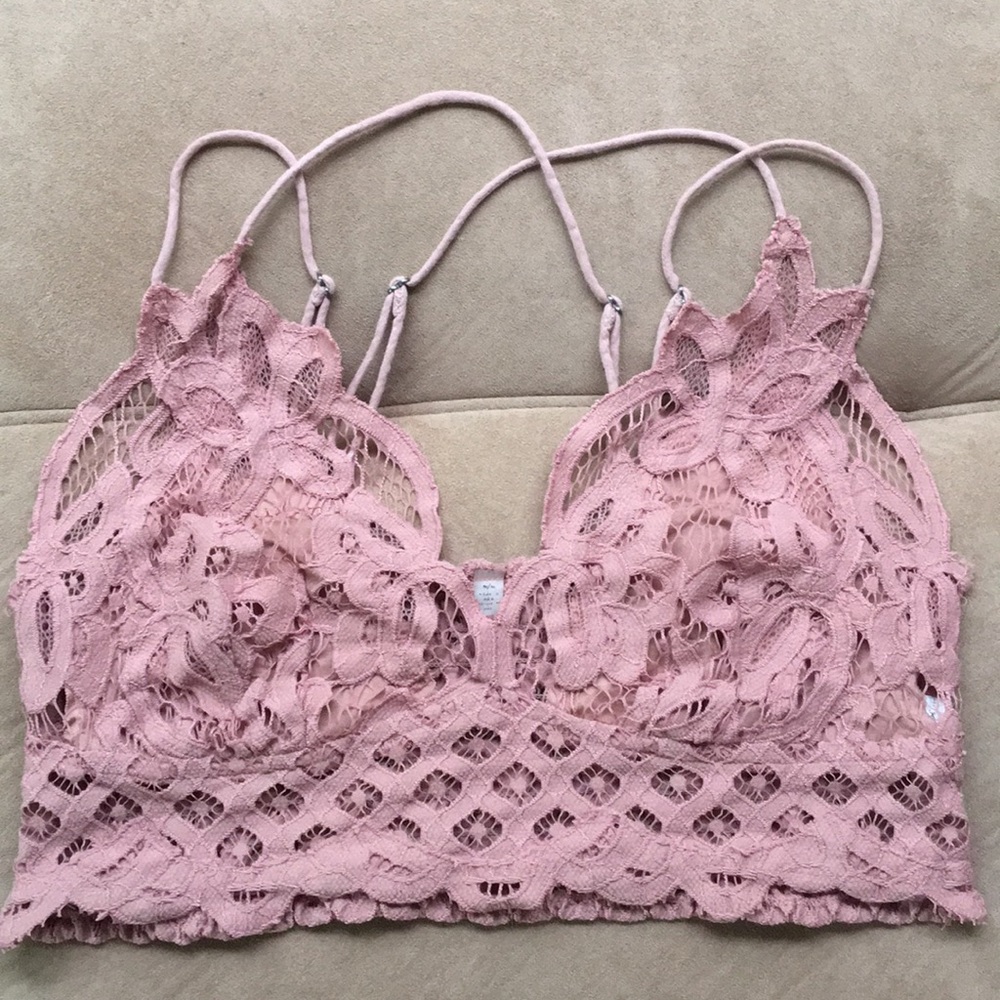 Free People Adella Lace Bralette - Blush M